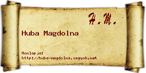 Huba Magdolna névjegykártya